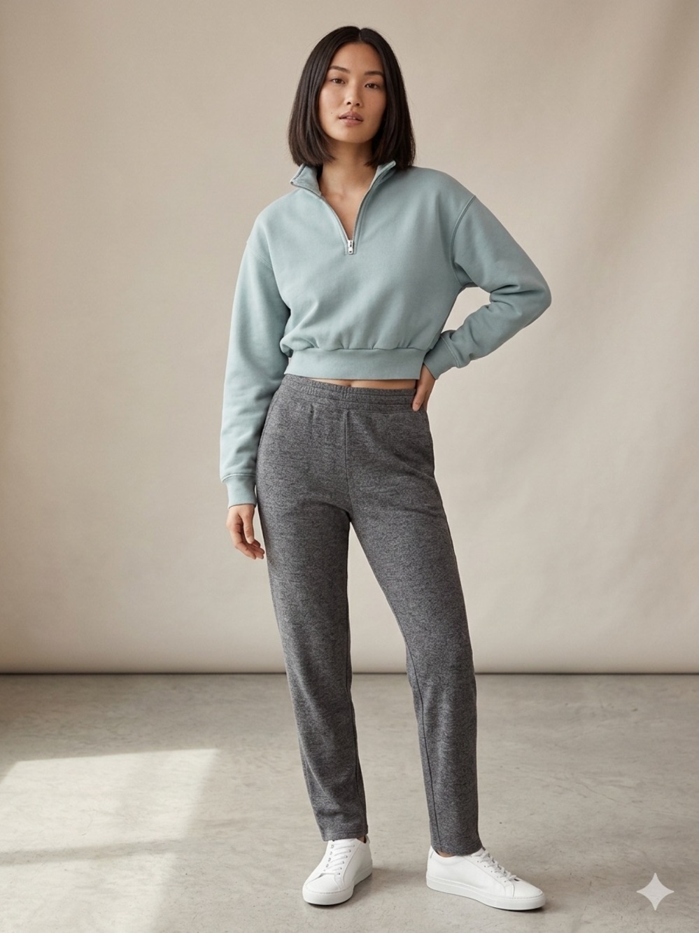 TNA Heather Charcoal Knit Joggers